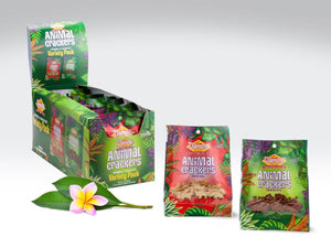 Hawaiian Jungle Animal Cracker Variety Pack 9/0.8oz bags (5 Original, 4 Chocolate Animal)