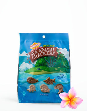 Hawaiian Sea Animal Crackers, Chocolate (0.8oz / Case of 100)